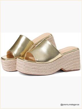 Platform Espadrille Sandals, Open Toe Slip On Wedges, Bohemian Summer Shoes